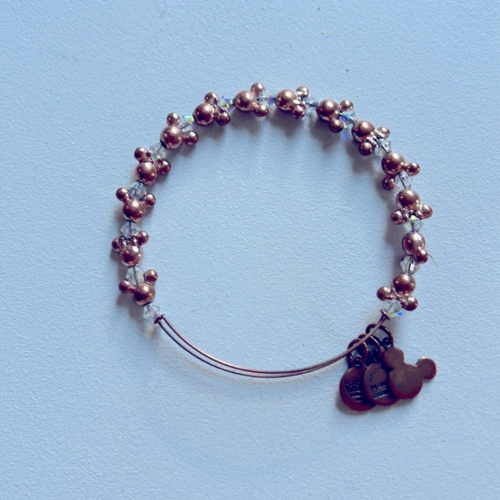 Rose gold Mickey and Minnie Alex and Ani bangle